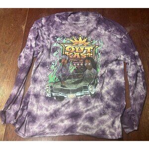 Outkast T-Shirt Men's Size Large Graphic Tie-Dye Long Sleeve Purple
